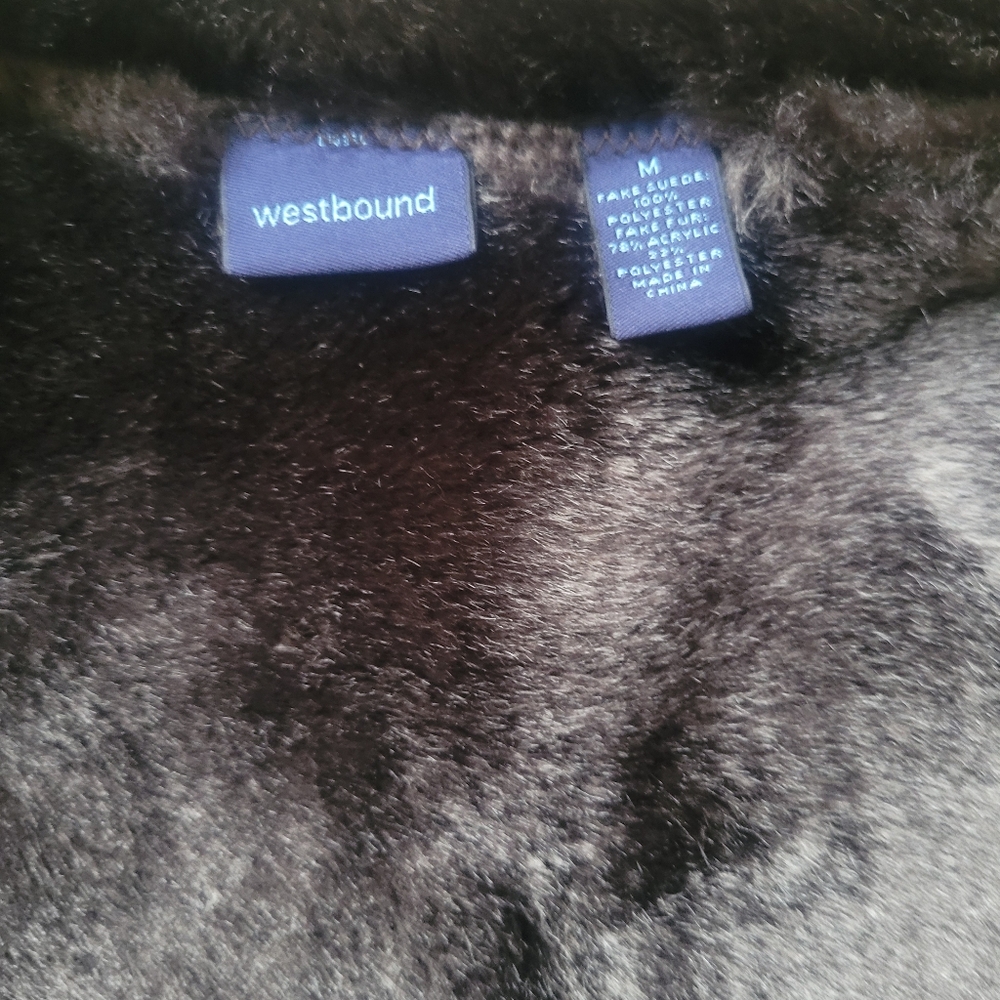 Westbound Brown Faux Suede Vest Size M - Picture 5 of 9